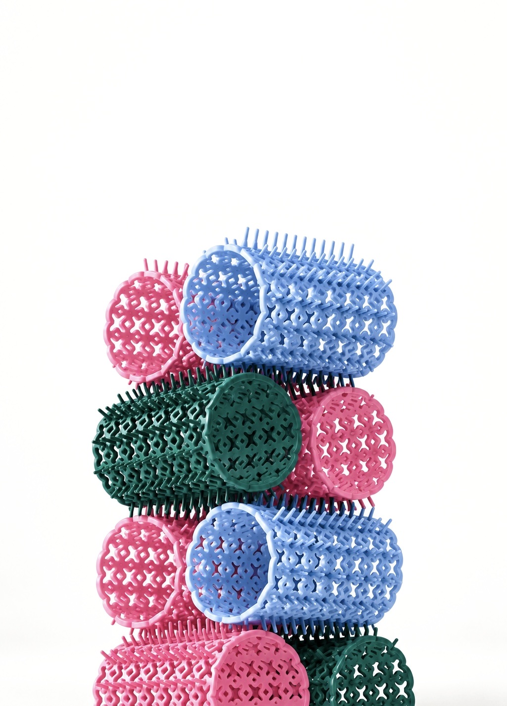 Hair styled with Crazy Curlers tangle-free hair rollers for volume and soft waves